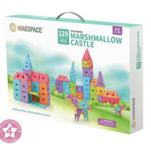 Set magnetic 129 pcs Magspace - Marshmallow Castle