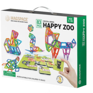 Set magnetic 83 pcs Magspace - Happy Zoo
