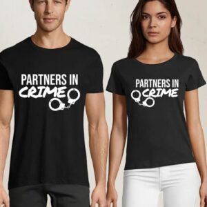 Set de tricouri personalizate Parteneri in crima - Negru